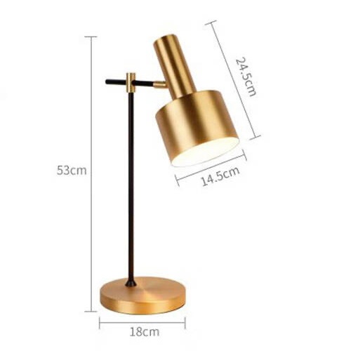Ajustable Table Lamp with Metal Base and Lamp Shape