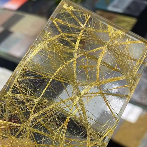 Architectural decorative laminating glass