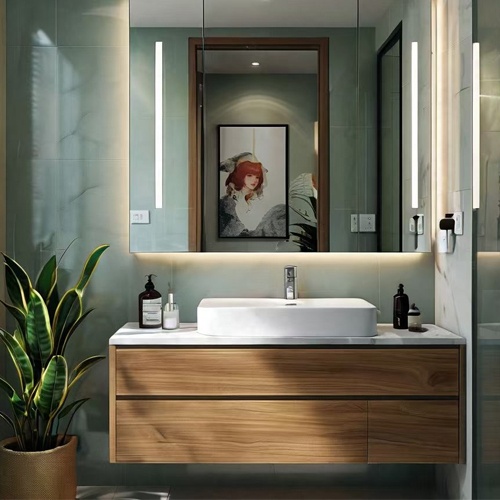 Bath vanities glass and mirror package