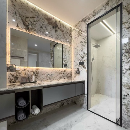 Bath vanities glass and mirror package