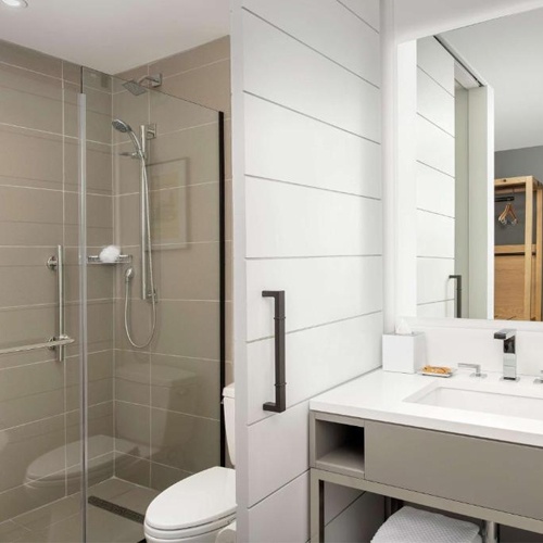 Bathroom products for Canopy by Hilton hotel