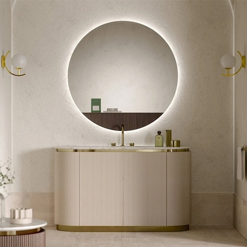 Bathroom vanities cabinerts in beige lacquered wood