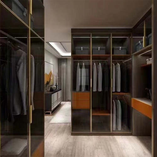 Closet and Wardrobe with Aluminum Glass Door with Various Aluminum ...