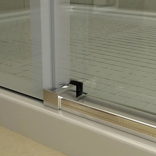 Frameless Barn Door Style Glass Shower Enclosure