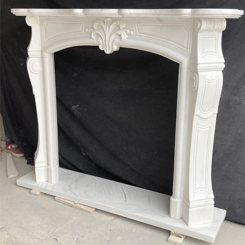 French White Marble Fireplace