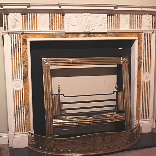 Irish Georgian marble chimneypiece and mantel