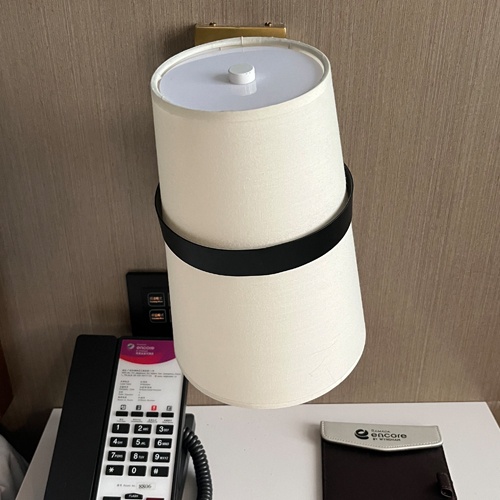 Rotable Nightstand Lamp in Ramada Hotel