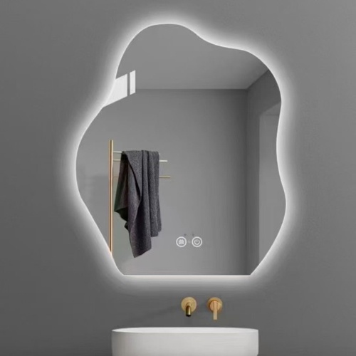 bespoke vanity mirror with customized shape and configuration