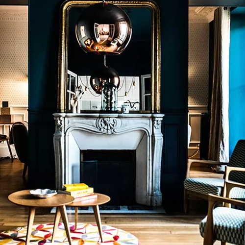 custom made white marble fireplace mantel