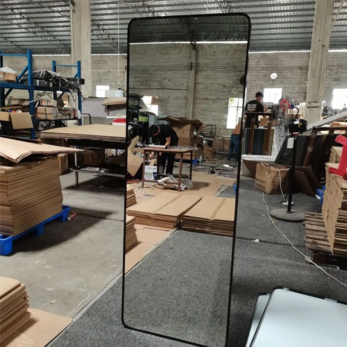 modern rounded rectangle full length mirror for dresser