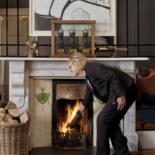 white marble fireplace mantel in sandymount hotel dublin ireland
