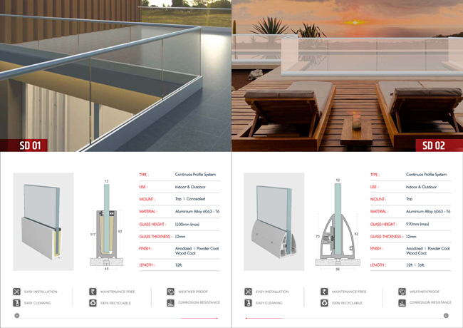 aluminum glass railing brochure