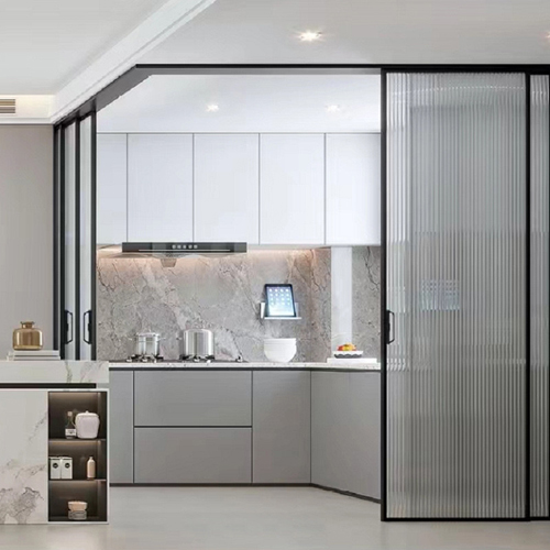 glazing partition and door for kitchen