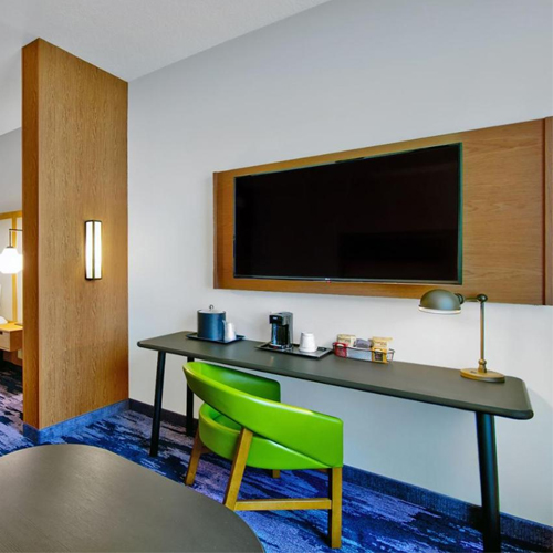 casegoods desk and upholstered chair fairfield by marriott orlando