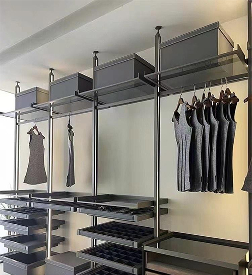 aluminum pillar polliform closet and wardrobe