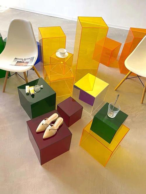 acrylic glass display pedestal counter showcase stand