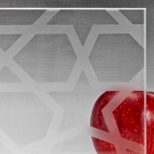 acid etched glass pattern