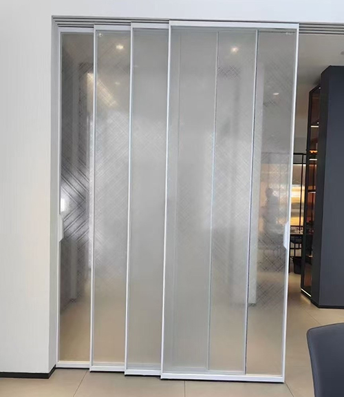 Interior sliding obscure glass door