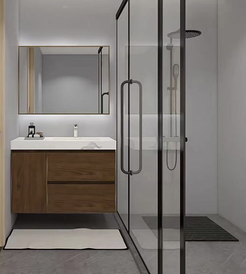 modern bathroom sliding shower glass door