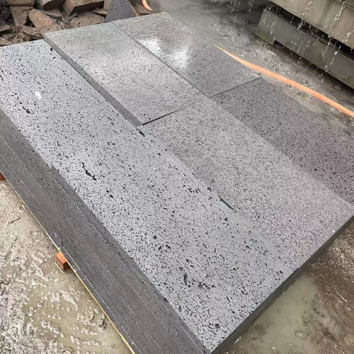 volcanic lava stone with ant hole