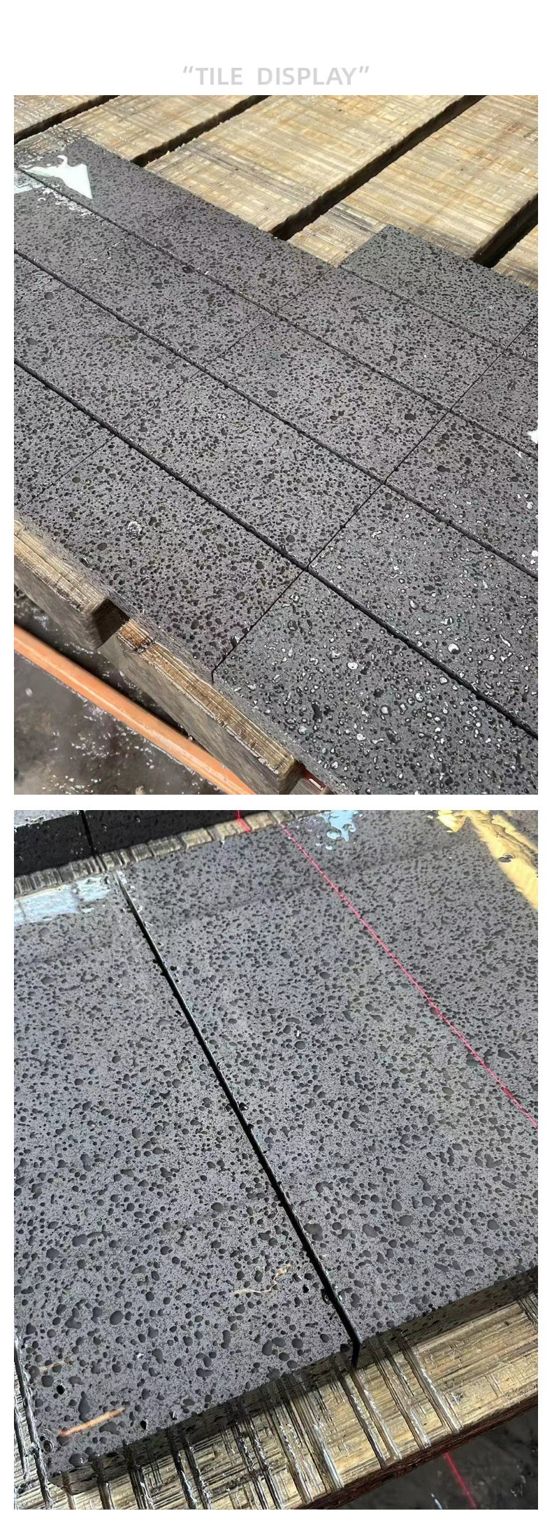 volcanic lava stone pool tiles