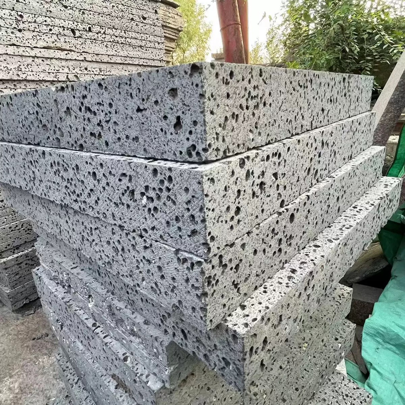 volcanic lava stone step and tiles