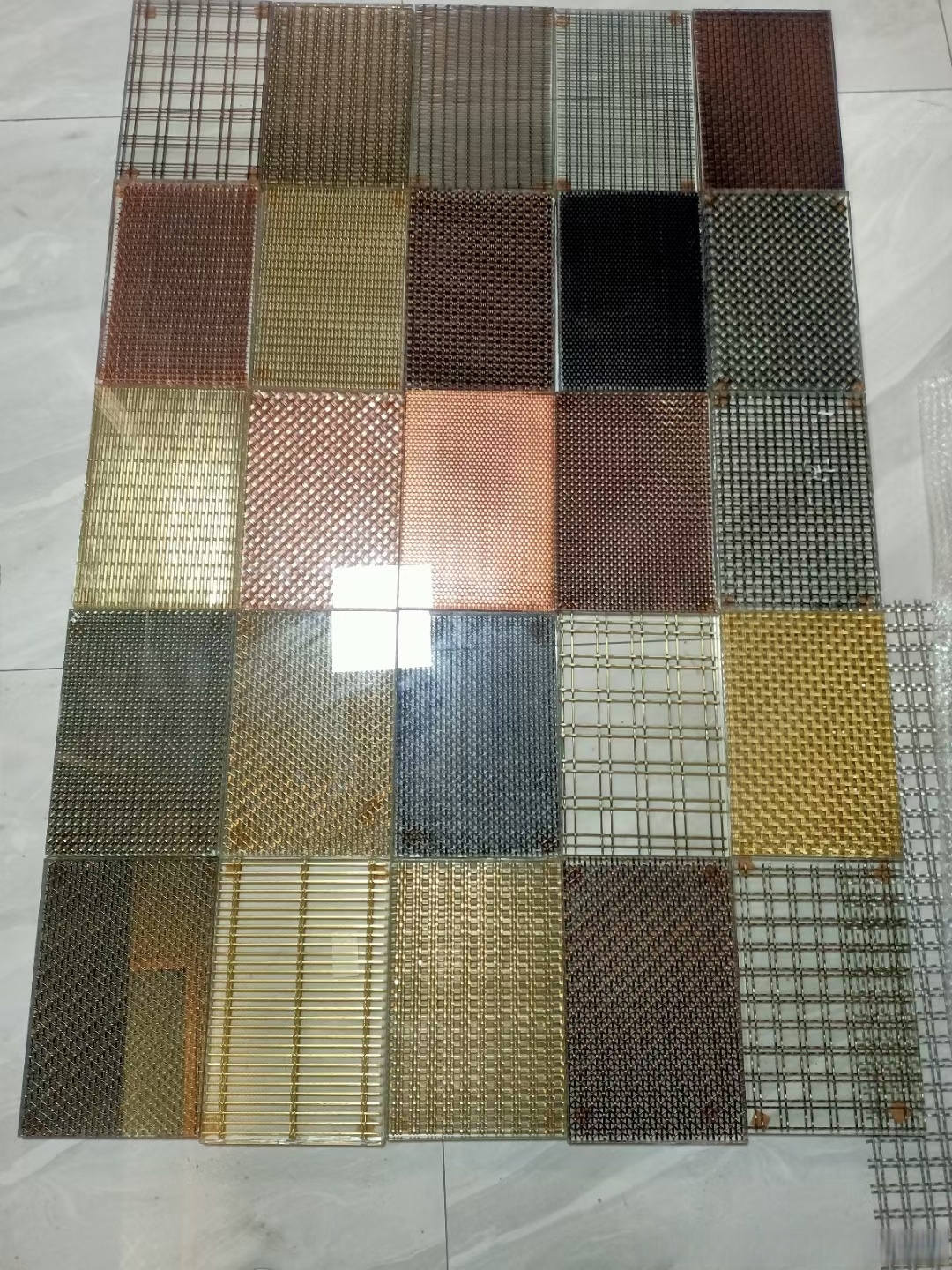 fabric laminated glass sample