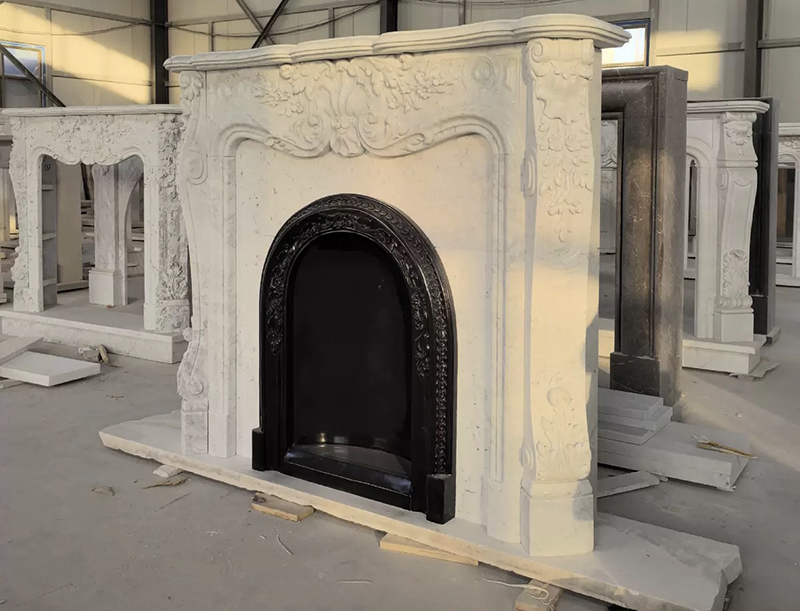 Chinese marble fireplace mantel purchasing selection by style and material