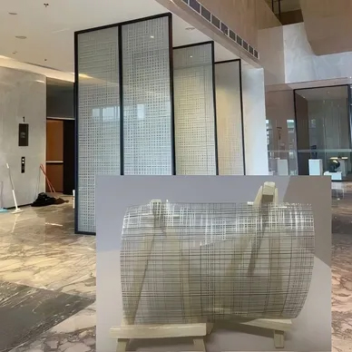 cotton line interlayer laminated glass