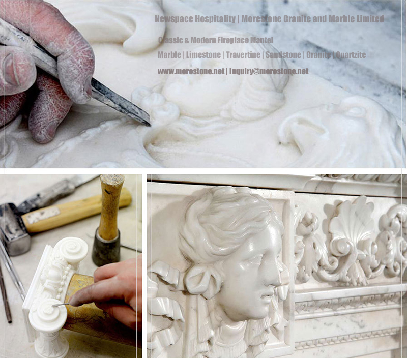 marble fireplace mantel