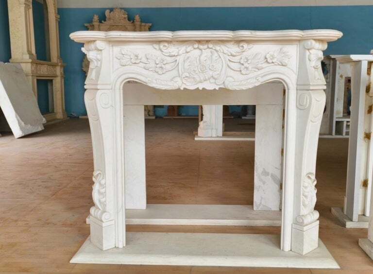 marble fireplace mantel