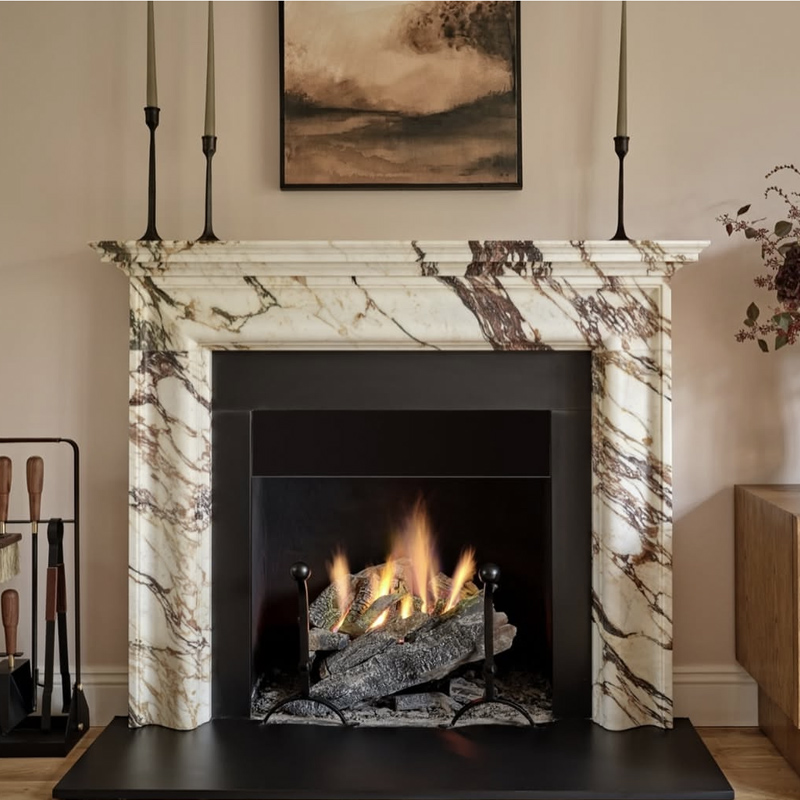 A fireplace brings a rare sense of calm to the home