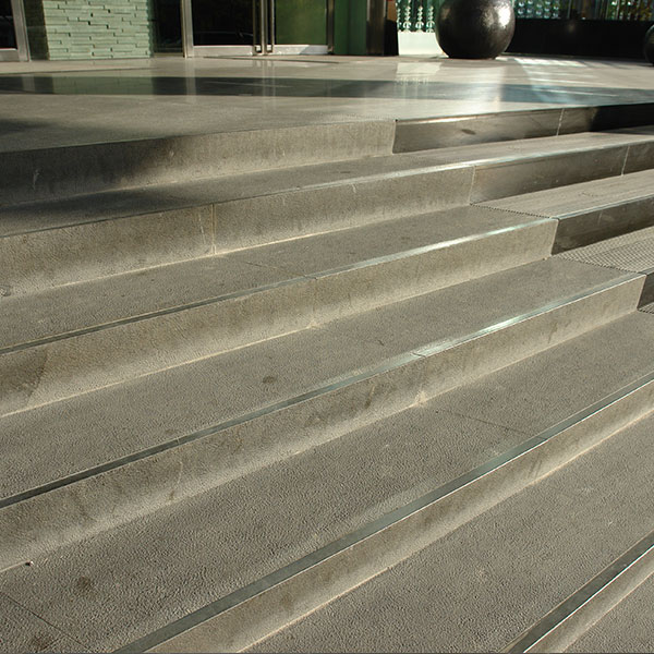 Basalt Grey Bush Hammered Finish Exterior Step and Riser