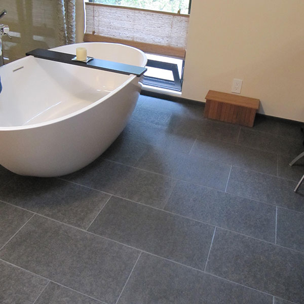 Basalt Grey Bathroom Flooring Tile Antislip Finish