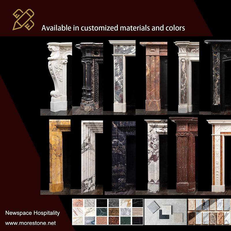 marble fireplace mantel style and color