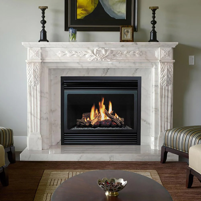 marble volakas white fireplace mantel