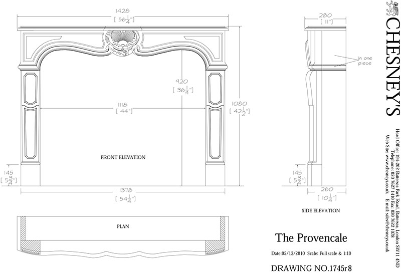 Chesney Provencale Stone Fireplace Mantel Shop Drawing