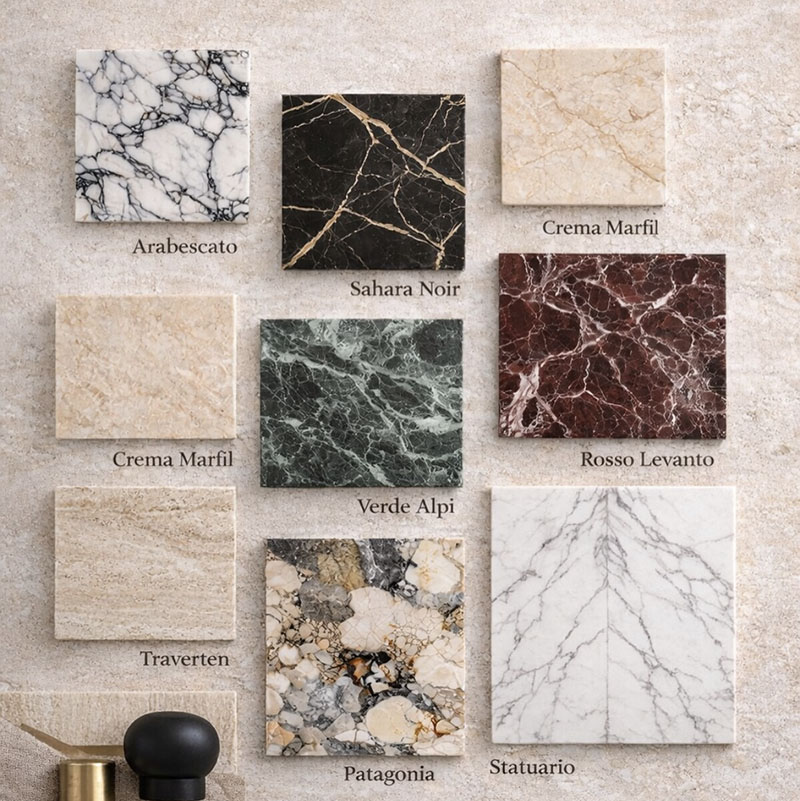 marble varieties for fireplace