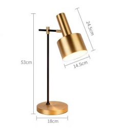 Ajustable Table Lamp with Metal Base and Lamp Shape