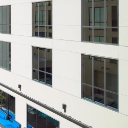 Aluminum Glass Window Wall in Guestroom Aloft by Marriott