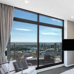 Aluminum glass window wall for the hotel room in Meriton Suites Sydney