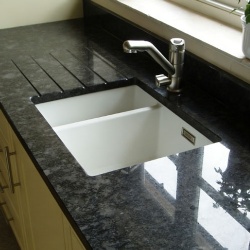 Angola Black Granite Polished Countertop