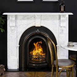 Arched Marble Mantel White Carrara Marble