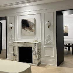 Architectural marble fireplace surround