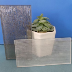 Architectural safety glass with fabric