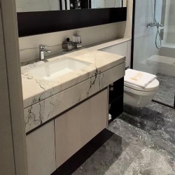 Banjo Shape Bathroom Marble Vanitytop