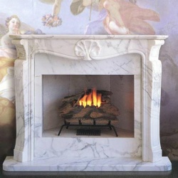 Barocco Style Fireplace Mantel by Marble Statuario