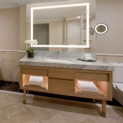 Bath vanities and lighted mirror in Shangri La Sydney