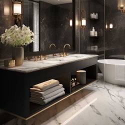 Bath vanities for boutique hotel style bathroom