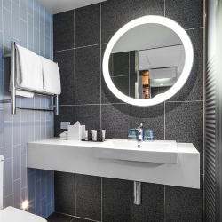 Bathroom vanities mirror and towel shelf for Holiday Inn Express Melbourne